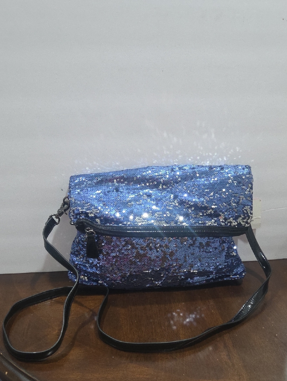 Brand new  Cosmopolitan  crossbody blue Sequin bag (J)
